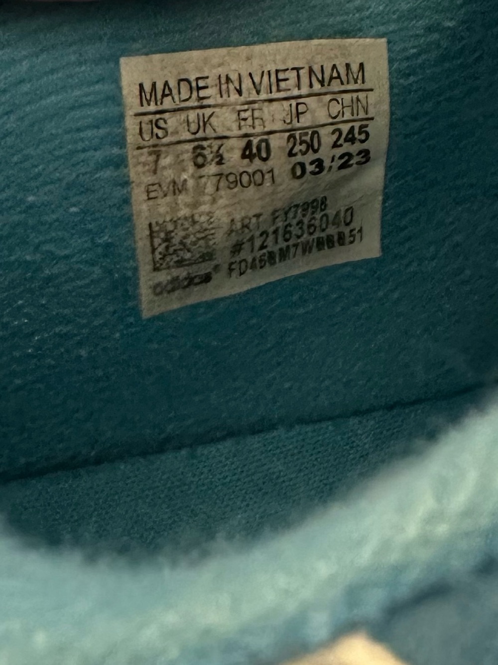 Adidas Forum Bold Shoes Vintage Sneakers with Sky Blue Laces - Picture 8 of 8